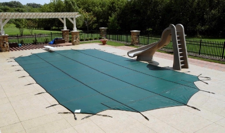 Arctic Armor 24' x 45' Mesh Safety Pool Cover | No Step | Rectangle Green | WS425G