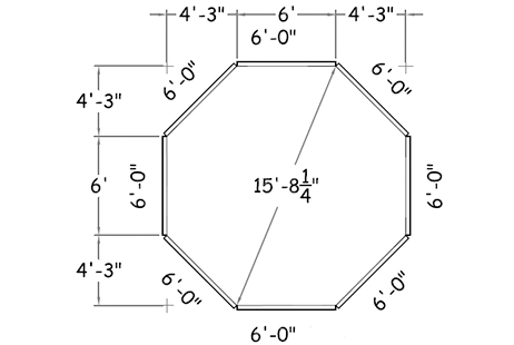 15' On Ground Octagon Shape Pool Assembly Only