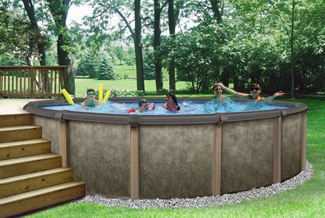 24 ft round resin pool