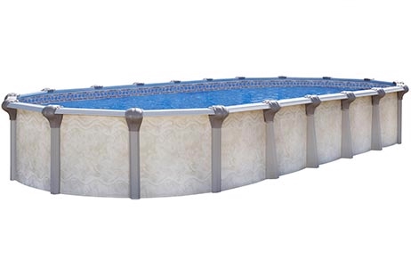 Chesapeake 18' x 33' Oval Resin Hybrid Above Ground Pools with Savings Package | 54" Wall | 57725