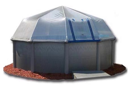 Fabrico Sun Dome All Vinyl Dome for Soft Sided Above Ground Pools | 9' x 17' Rectangle