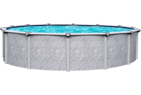 Lancaster 24' Round Above Ground Swimming Pool with Premier Package | 52" Wall | 59392