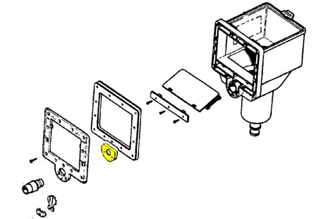 CaliMar Doughboy Skimmer Lower Face Plate "U" Gasket | 307-1030 | 61452