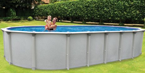 Capri 18' x 33' Oval Resin Hybrid Above Ground Pool with Savings Package | 54" Wall | 62040