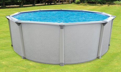 Capri 33' Round Resin Hybrid Above Ground Swimming Pool with Premier Package | 54" Wall | 62047