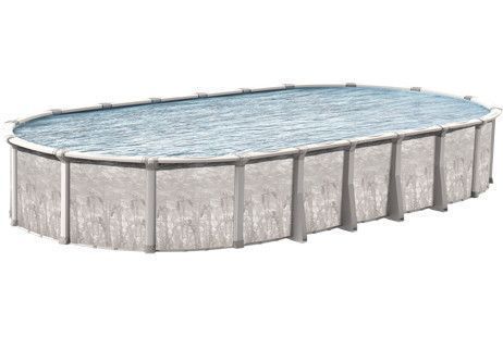 Venture 18' x 33' Oval Resin Hybrid Above Ground Swimming Pool with Premier Package | 52" Wall | 62077