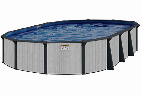 Summer Nites 8' x 12' <b>Resin Hybrid</b> Oval Sub-Assy (Pool Frame) Only | 52" Wall | 5-3981-798-52D | 66461