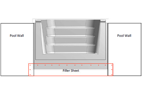 6' White Straight Side Cantilever Pool Step for 10' x 20' Oval HydroSphere Semi-Inground Pool | K3FS-1020V6SW | 67180