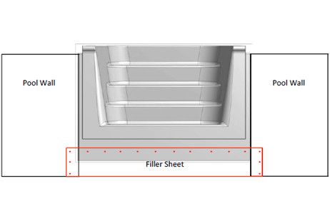 6' White Radius Cantilever Pool Step for 18' Round HydroSphere Semi-Inground Pool | K3FS-1800R6RW | 67203