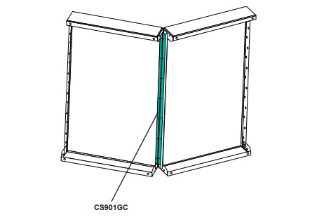 Steel 45^ Corner Wall Panel | CS901GC | 67463