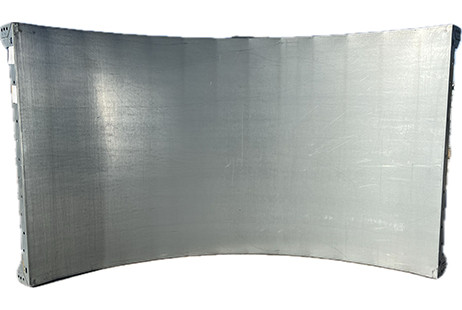 3'-2" x 4'-0" Radius Plain Wall Panel | Zinc-Coated Galvanized Steel with 2" Rib | ZC42320XX04000 | 67471