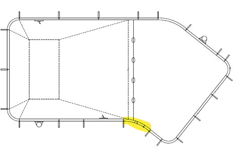 6'-0" x 8'-0" Reverse Radius Plain Wall Panel | Zinc-Coated Galvanized Steel with 2" Rib | 67479