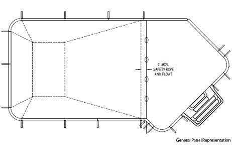 18'-0" x 20'-10" x 40'-7" Lazy-L In Ground Pool Sub-Assembly Kit with 2' Radius Corners | 67585