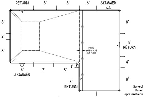 14' x 20' x 28' True-L In Ground Pool Sub-Assembly Kit with 6" Radius Corners | 67588