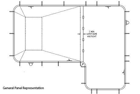 18' x 28' x 36' True-L In Ground Pool Sub-Assembly Kit with 2' Radius Corners | 67595