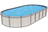 Azor <b>Resin</b> 12' x 23' Oval Above Ground Pool Kit with Standard Package | 54" wall | 55389