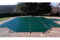 Loop-Loc 20'-9" x 39'-9" Mesh Grecian Safety Cover |  4' x 8' Center End Step | LL203948GCES