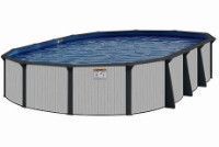 Summer Nites 12' x 18' Oval Resin Hybrid Above Ground Pool with Savings Package | 52" Wall | 67336