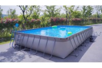 CaliFun Soft Sided Frame Above Ground Swimming Pool Package | 10' x 18' Rectangle 52" Tall | 187331