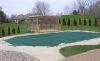 PoolTux Royal 16' X 40' Mesh Safety Cover | Green | No Step | CSPTGME16400