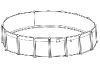 Martinique 18' Round Above Ground Pool Sub-Assembly (Pool Frame Only) | 52" Wall | 55045