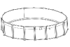 24' Round Lancaster Above Ground Pool Sub-Assembly | 52" Wall | VIS52400