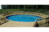 28' Round HydroSphere Semi-Inground Pool Sub-Assembly | 52" Wall | Flat F-Track Coping | DBK103-2800R-52 | 59905