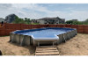 16'-6" x 32'-6" Grecian HydroSphere Semi-Inground Pool Sub-Assembly | 52" Wall | Flat F-Track Coping | DBK103-1632G-52 | 59911