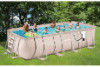 9' x 18' Rectangular Frame Above Ground Pool Package | 52" Light Wicker Wall | NB2233