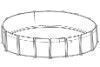 33' Round Capri Above Ground Pool Sub-Assy | Steel | 54" Wall | CARC00336T | 61764