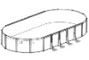 18' x 33' Oval Capri Above Ground Swimming Pool Sub-Assy | Steel | 54" Wall | CANC18336T | 61767