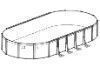 15' x 26' Oval Venture Above Ground Swimming Pool Sub-Assy | Resin Hybrid | 52" Wall | PVENYM152652RSRARL2 | 61774