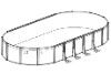 Capri 18' x 33' Oval Resin Hybrid Above Ground Pool with Savings Package | 54" Wall | 62040