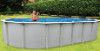 Capri 18' x 33' Oval Resin Hybrid Above Ground Pool with Savings Package | 54" Wall | 62040