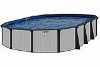 Summer Nites 8' x 12' <b>Resin Hybrid</b> Oval Sub-Assy (Pool Frame) Only | 52" Wall | 5-3981-798-52D | 66461