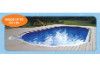 Chesapeake 18' Round Resin Hybrid Above Ground Pool Kit | <b>White In-Wall Pool Step</b> | <b>Premier Package</b> | 54" Wall | 66637