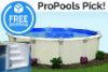 Chesapeake 24' Round <b>Resin Hybrid</b> Above Ground Pool Kit | <b>White In-Wall Pool Step</b> | Standard Package | 54" Wall | 66638