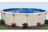 Chesapeake 24' Round <b>Resin Hybrid</b> Above Ground Pool Kit | <b>White In-Wall Pool Step</b> | Standard Package | 54" Wall | 66638