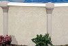 Chesapeake 24' Round <b>Resin Hybrid</b> Above Ground Pool Kit | <b>White In-Wall Pool Step</b> | Standard Package | 54" Wall | 66638