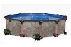 Coronado 21' Round Resin Hybrid Above Ground Pool Kit | <b>White In-Wall Pool Step</b> | Premier Package | 54" Wall | 67250