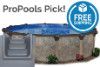 Coronado 21' Round Resin Hybrid Above Ground Pool Kit | <b>Gray In-Wall Pool Step</b> | Premier Package | 54" Wall | 67251