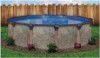 Coronado 21' Round Resin Hybrid Above Ground Pool Kit | <b>Blue In-Wall Pool Step</b> | Premier Package | 54" Wall | 67252