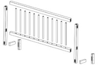 Above Ground Fence Kit "B" | 3 Sections - White | 4300401