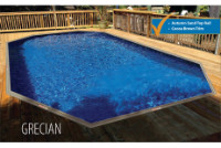 14' x 28' Grecian HydroSphere Semi-Inground Pool Sub-Assembly | 52" Wall | Flat F-Track Coping | DBK103-1428G-52 | 59914