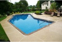 18'-0" x 20'-10" x 40'-7" Lazy-L Inground Pool Kit Package | 6" Radius Corners | 67622