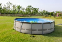 CaliFun Soft Sided Frame Above Ground Swimming Pool Package | 18' Round 52" Tall | 187338